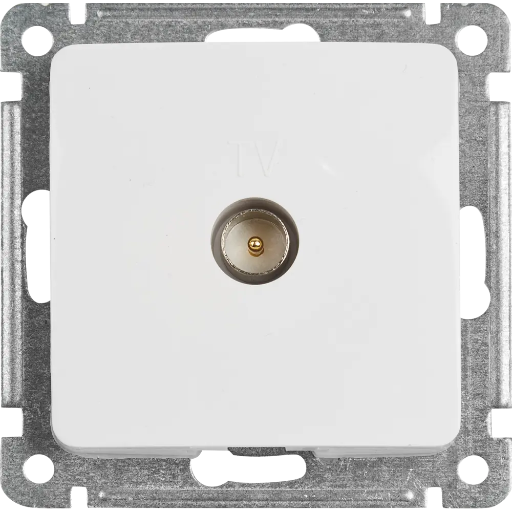 Телевизионная розетка встраиваемая Hegel РСТВ-401 цвет белый STLM-2194041