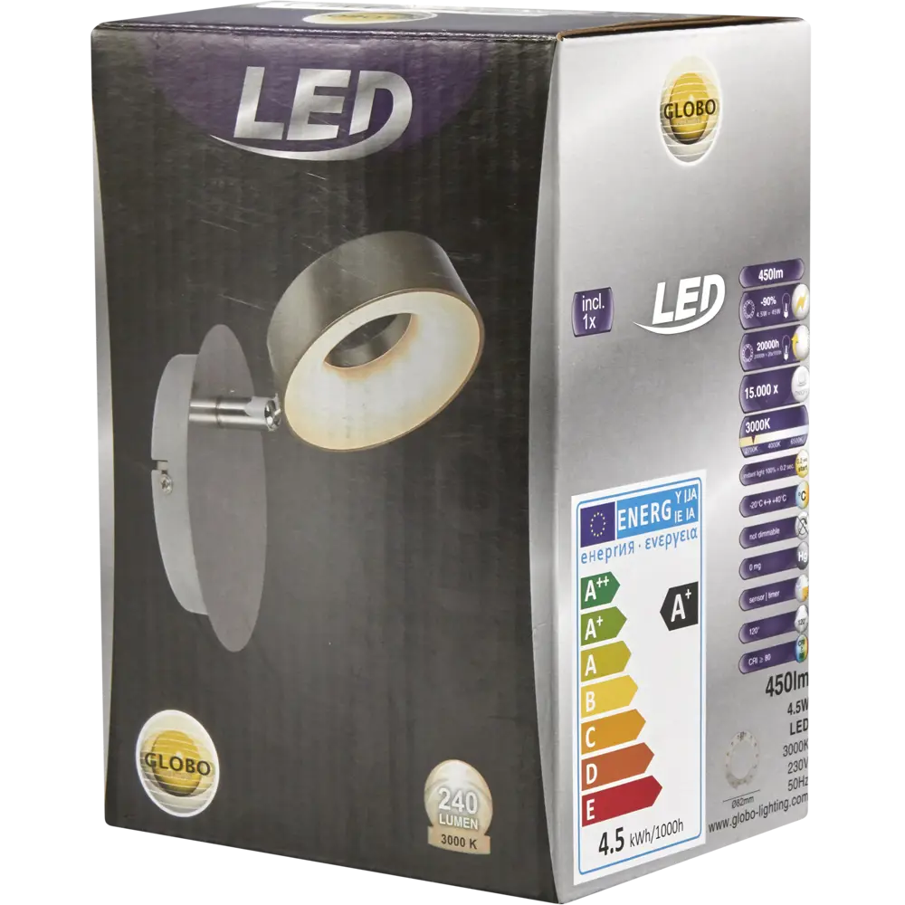 Спот накладной GLOBO 56132-1 1хLEDх4 Вт цвет никель STLM-2158716 - Вид №4