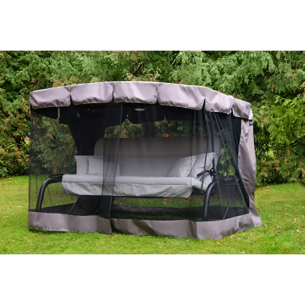 Качели садовые BEGINIA Moneron 4-х местные до 480 кг металл серый STLM-2173910 - Вид №5