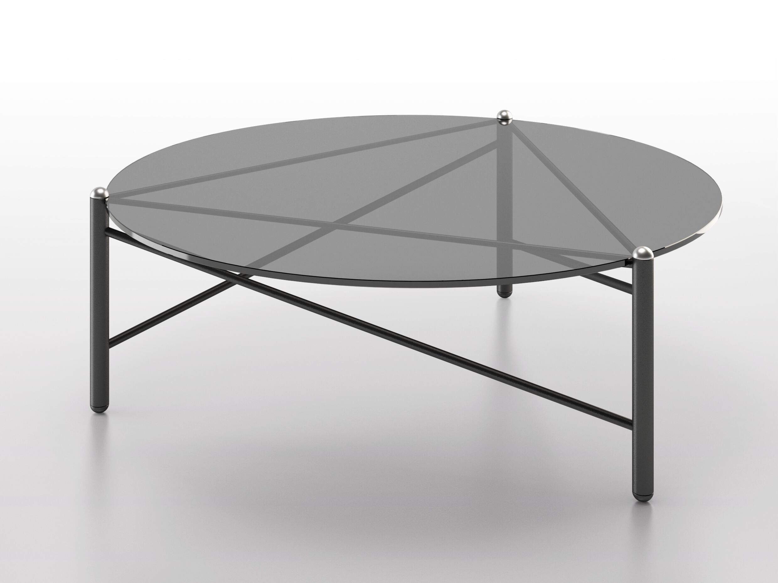 Круглый Хрустальный журнальный столик BBB VITRUVIO ARCH-00123926 - Вид №4