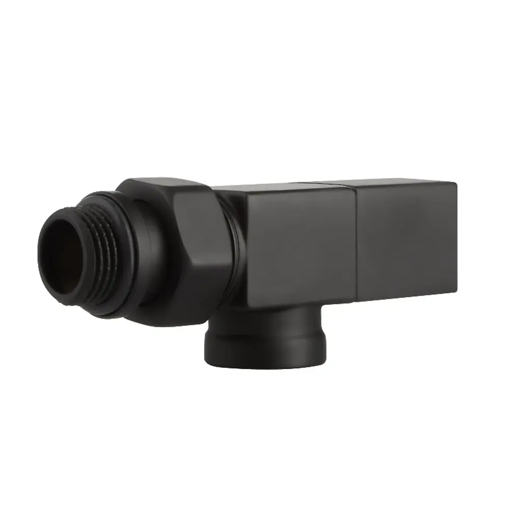 Набор вентилей для радиатора Royal Thermo Cube 1/2" осевой цвет черный STLM-2206041 - Вид №7