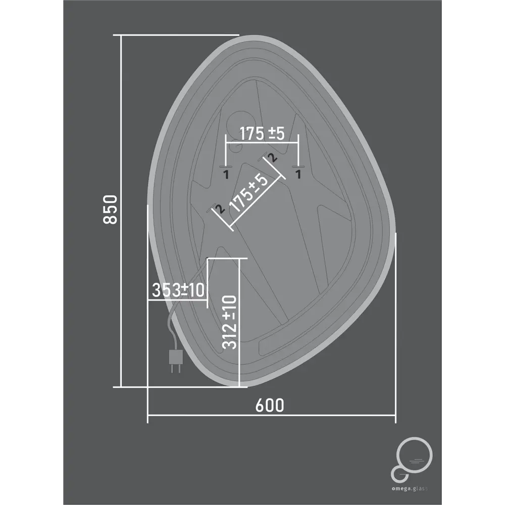 Зеркало Omega Glass Дижон Плюс с тремя режимами подсветки 89363245 STLM-0999243 - Вид №5