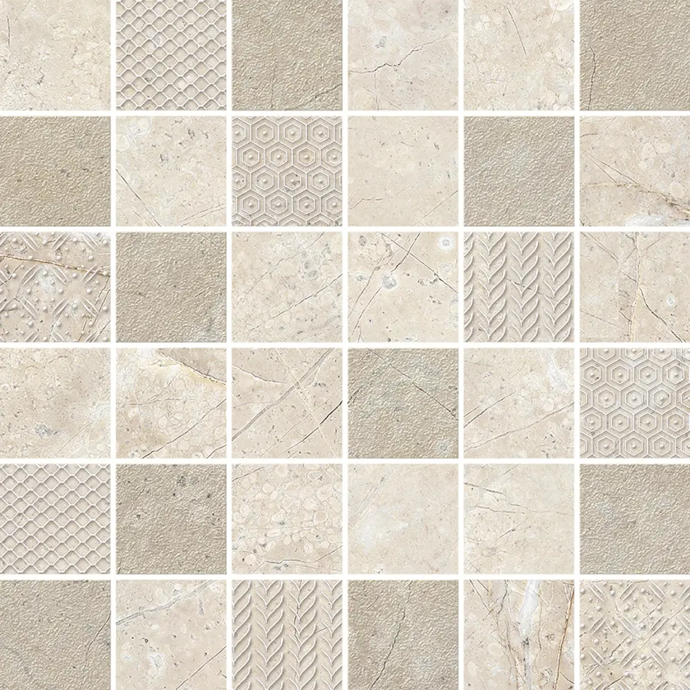 Мозаика настенная Azori Verona Crema 30x30 см матовая цвет бежевый 84735843 STLM-2065080 Kerlife