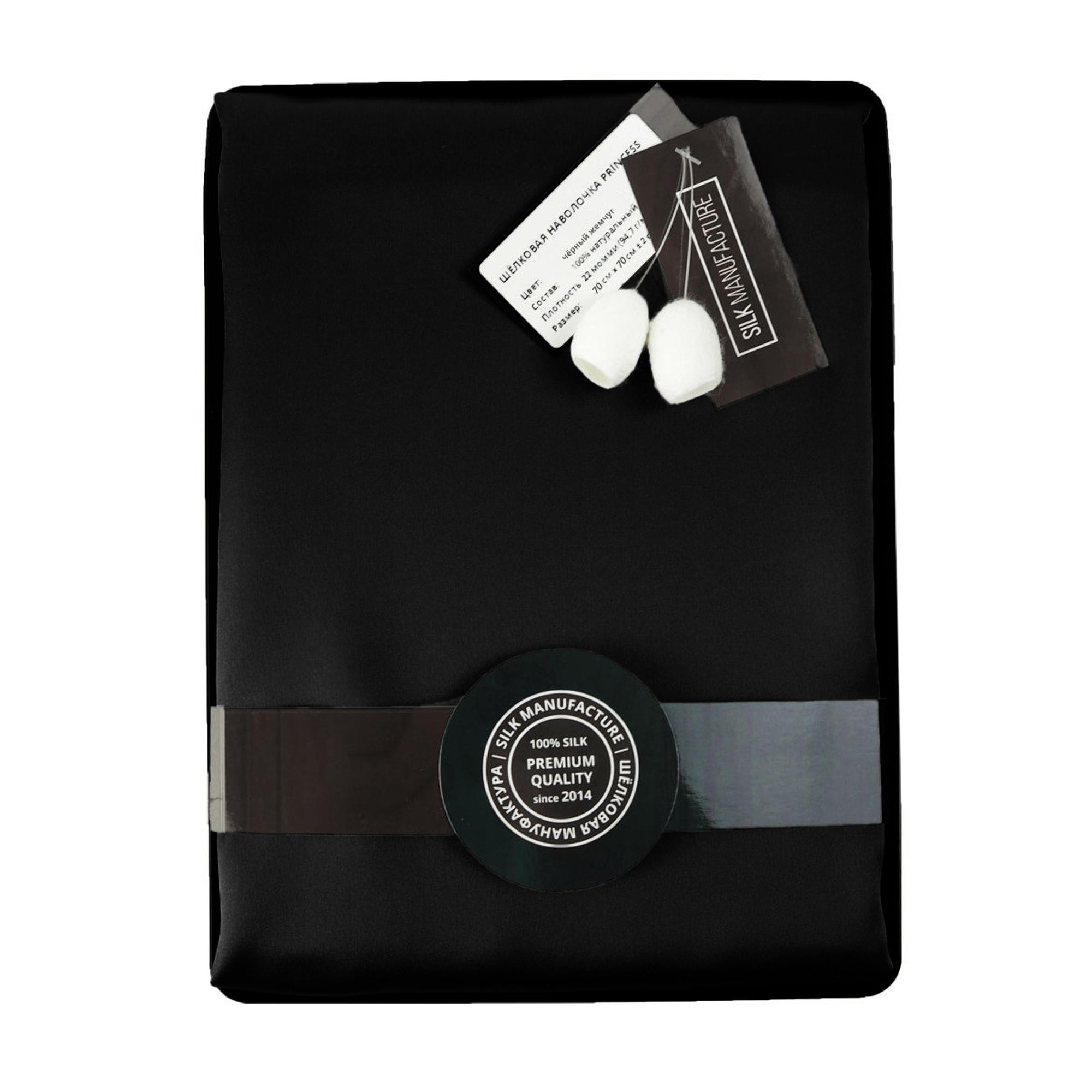 Наволочка princess77black, 70x70 см, шелк, 1шт, цвет черный SILK MANUFACTURE 90520690 - Вид №4
