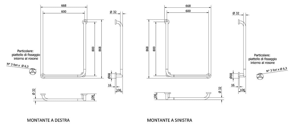 Реверсивная угловая ручка со стойкой Thermomat Soft ARCH-00079492 - Вид №2