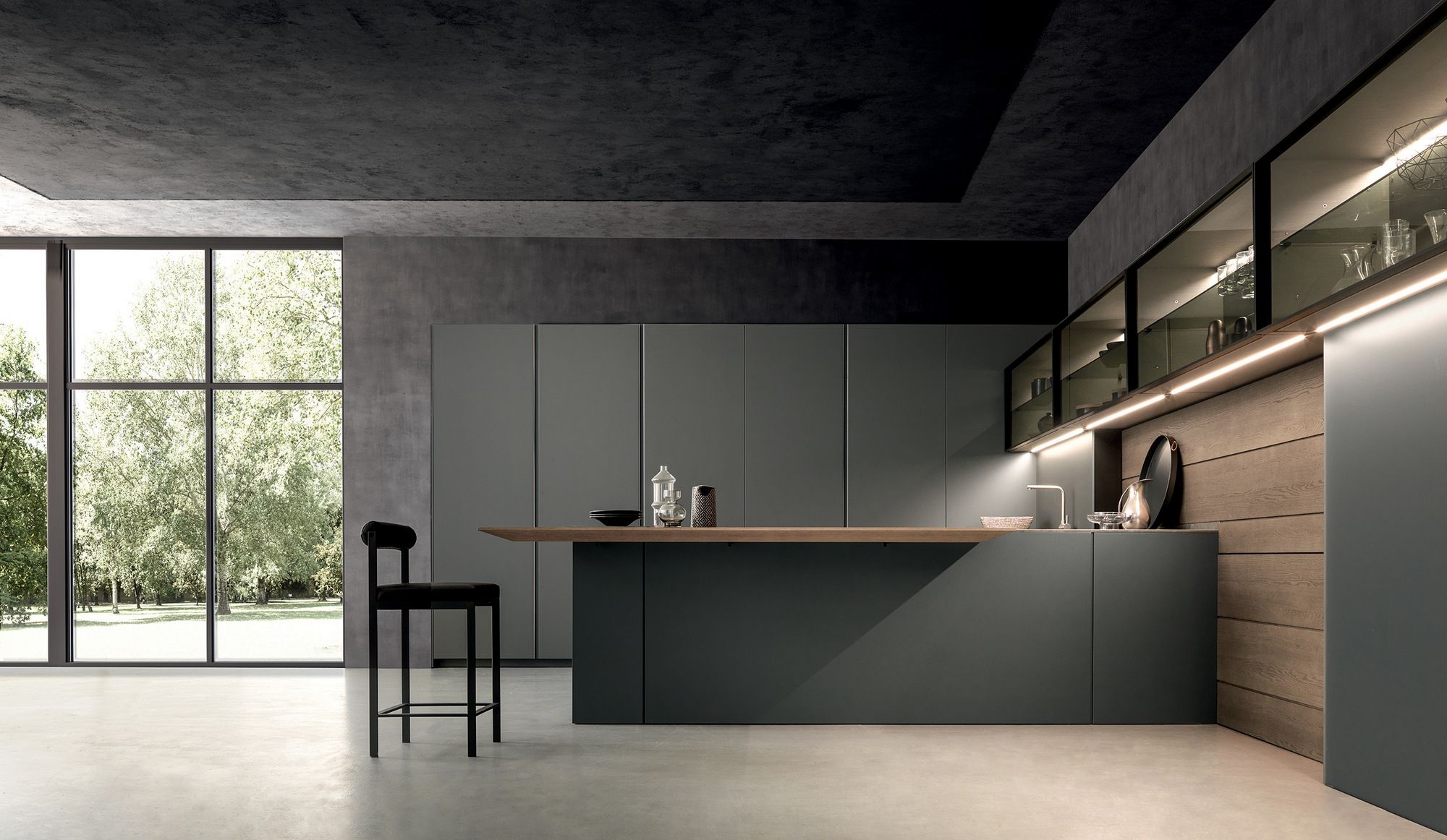 Деревянная кухня с полуостровом MODULNOVA Light ARCH-00021032 - Вид №3