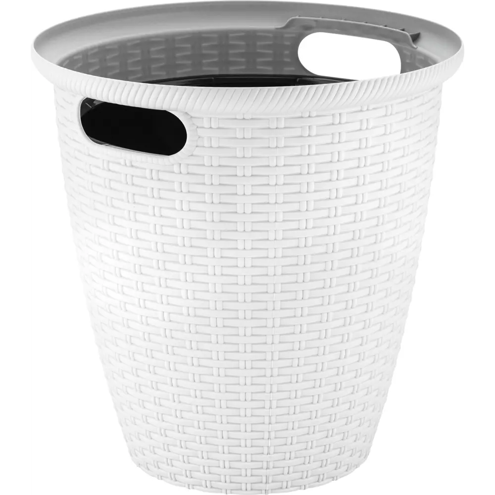 Кашпо для цветов Ingreen Rattan ø38 h37.8 см v30 л пластик белоснежный жасмин STLM-2004784