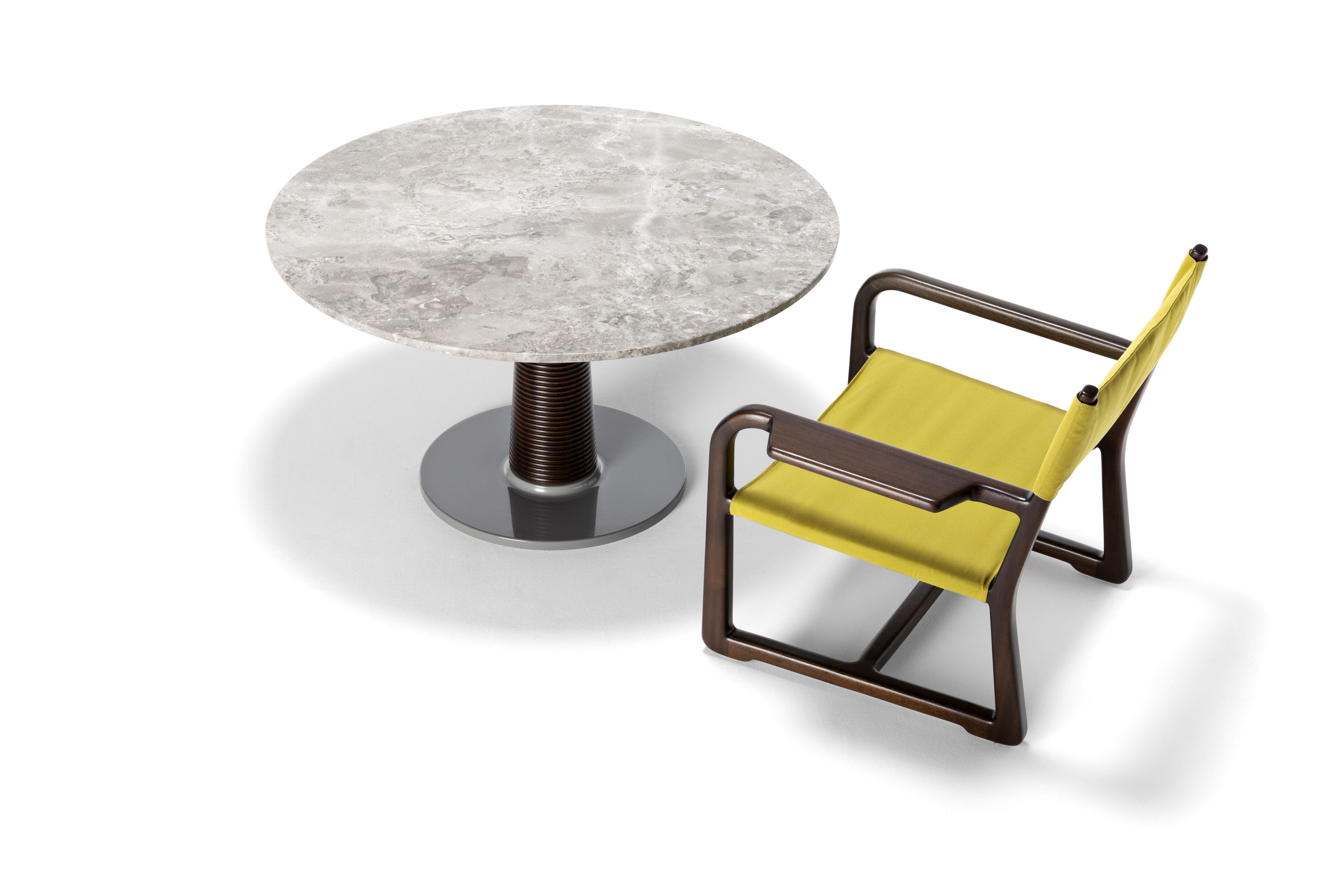 Круглый стол из мрамора и красного дерева Exteta Sunset ARCH-00118082 - Вид №1