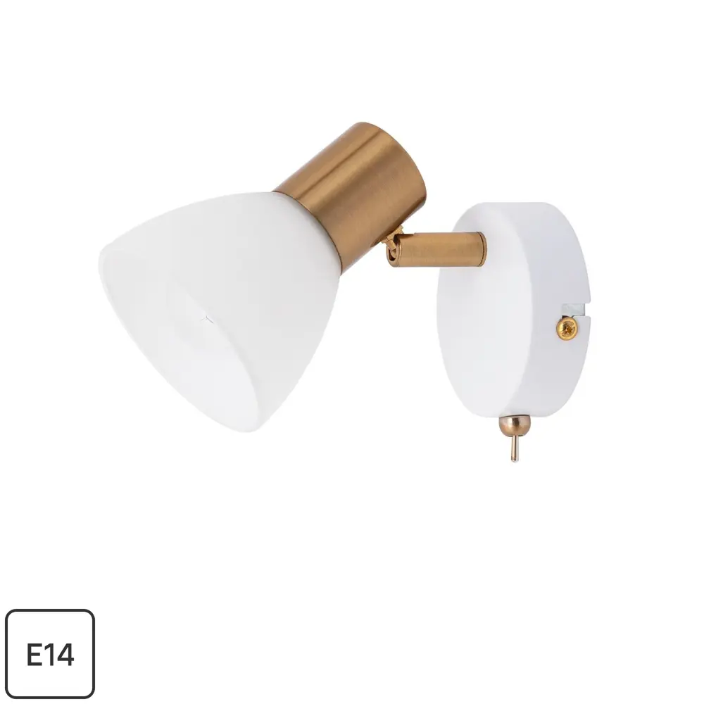 Спот поворотный Arte Lamp Falena 1 лампа E14 3 м² цвет белый STLM-2057031