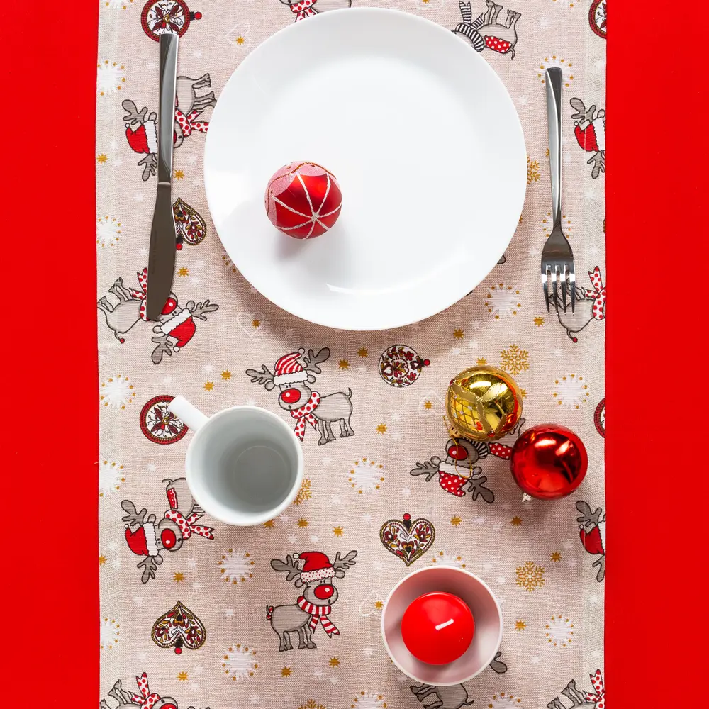 Дорожка «Оленёнок Санты» 40х140 см, цвет бежевый Altali Олененок Санты STLM-2022162 - Вид №7