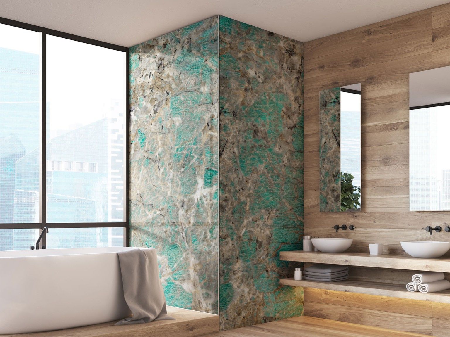 Декоративная панель из алюминия, стекла или ПММА Tecnografica драгоценные камни ARCH-00032577