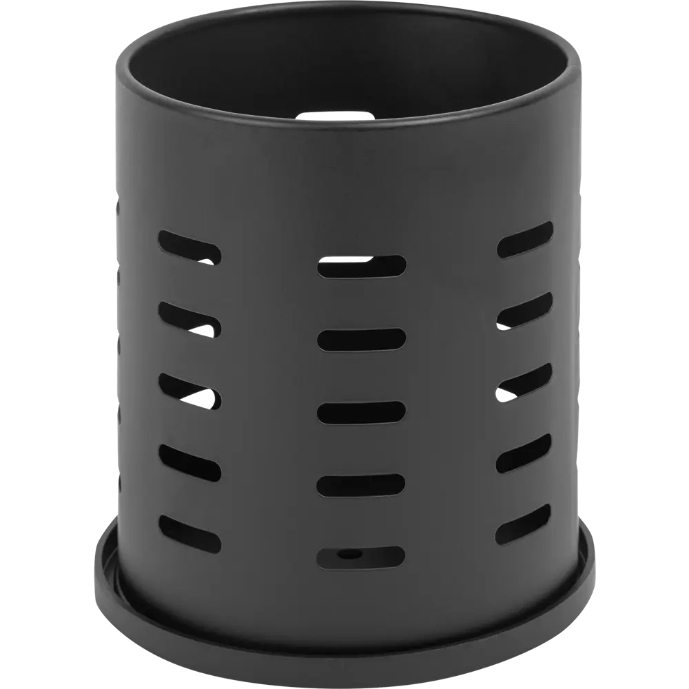 82631520 Подставка для столовых приборов 12x12x13.5 см сталь цвет чёрный STLM-0877819 Santreyd 