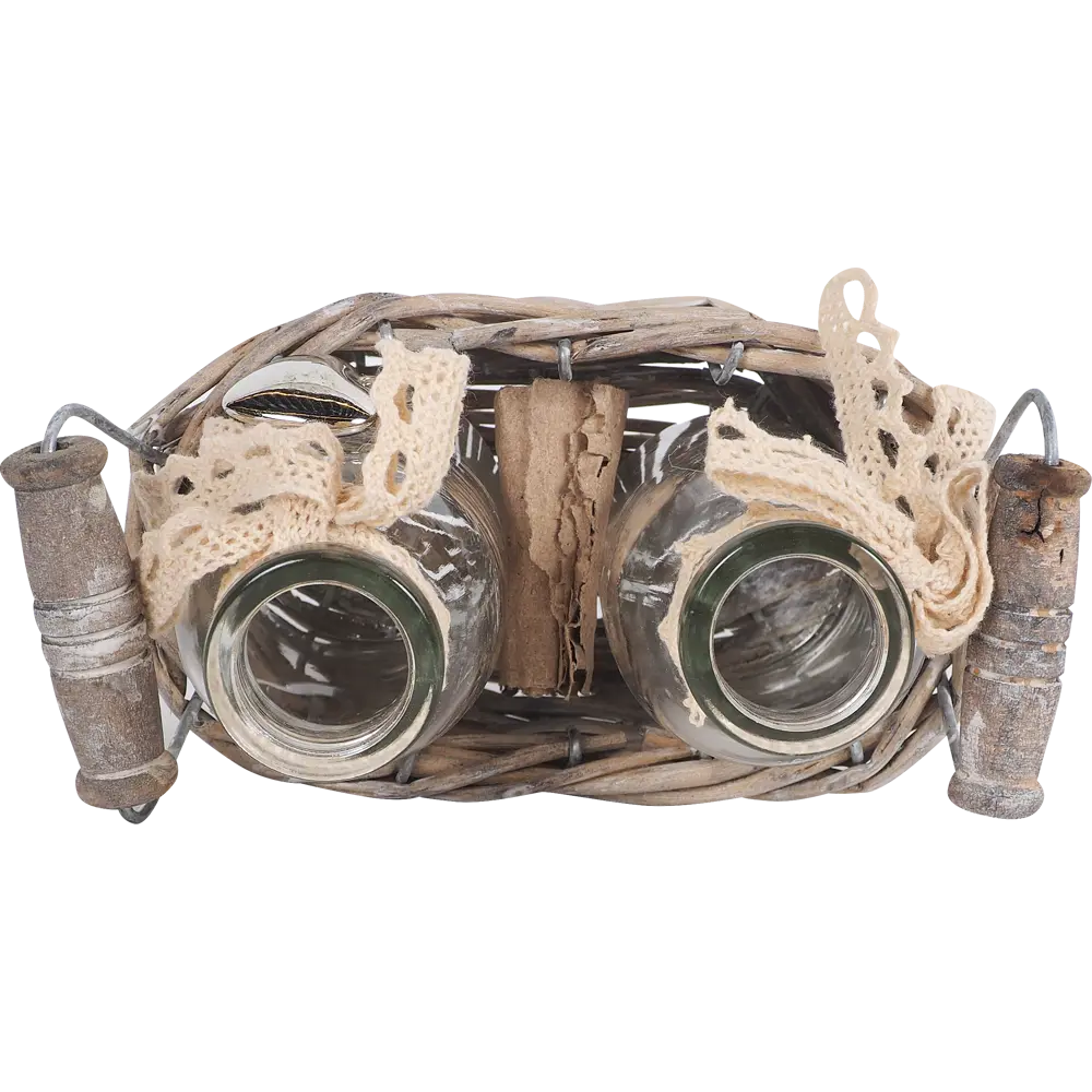 Украшение новогоднее «Корзинка с подсвечником», 16х8х11 см Santreyd STLM-2199778 - Вид №1