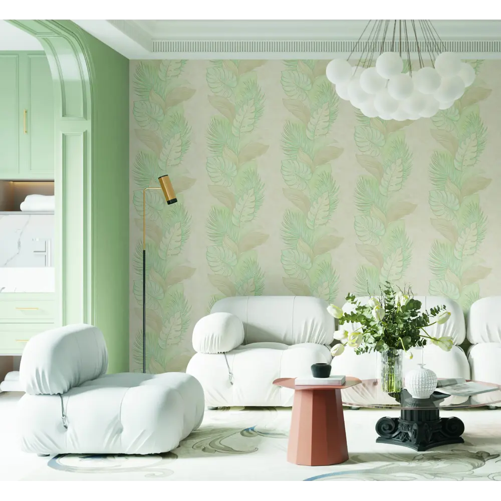 Обои флизелиновые Артекс Аделунга зеленые 1.06 м 10921-03 STLM-2075182 - Вид №3