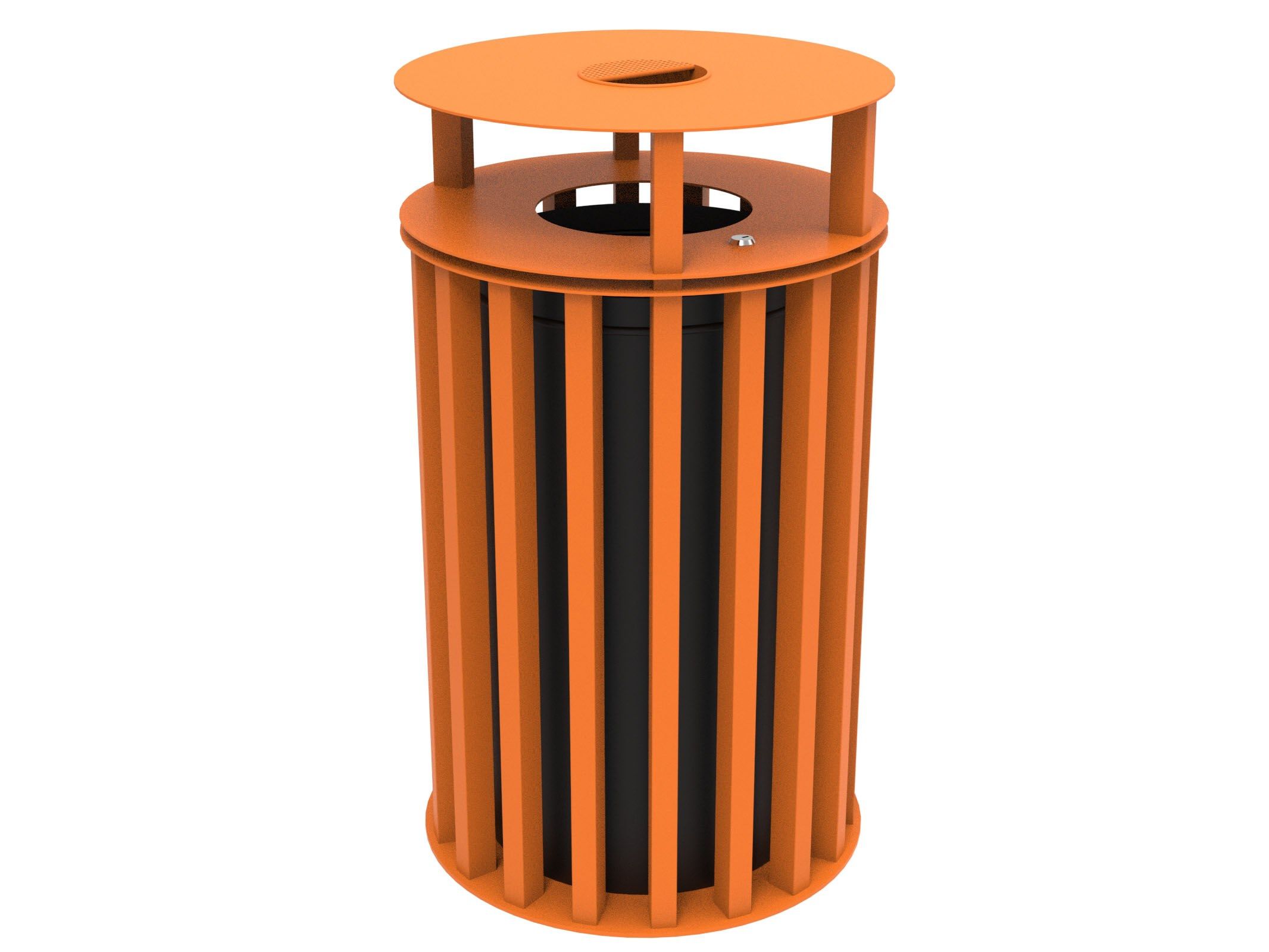 Оцинкованная стальная корзина для мусора с пепельницей Lazzari Динамо ARCH-00058102 - Вид №20