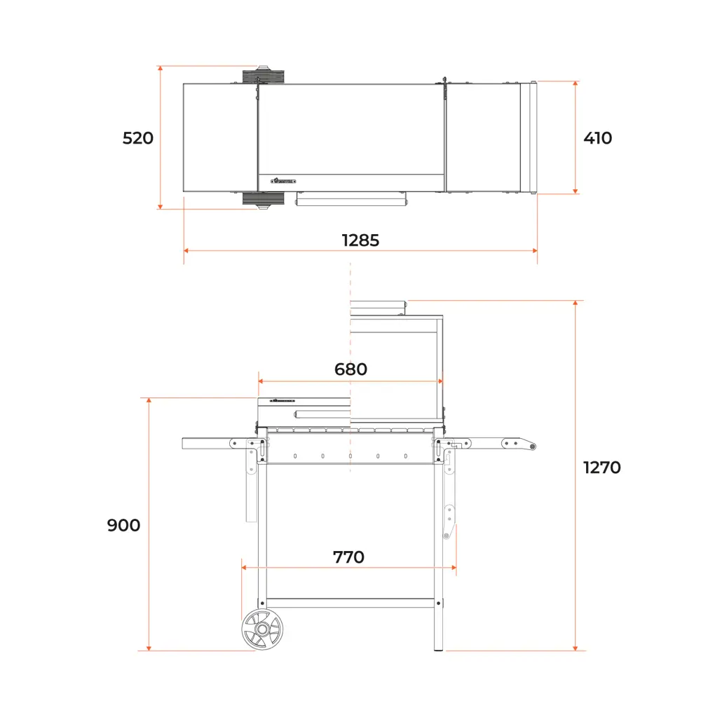 Мангал Gratar Мангал 203 МАН 203 сталь 48x128.5x9.2 см STLM-2107300 - Вид №7