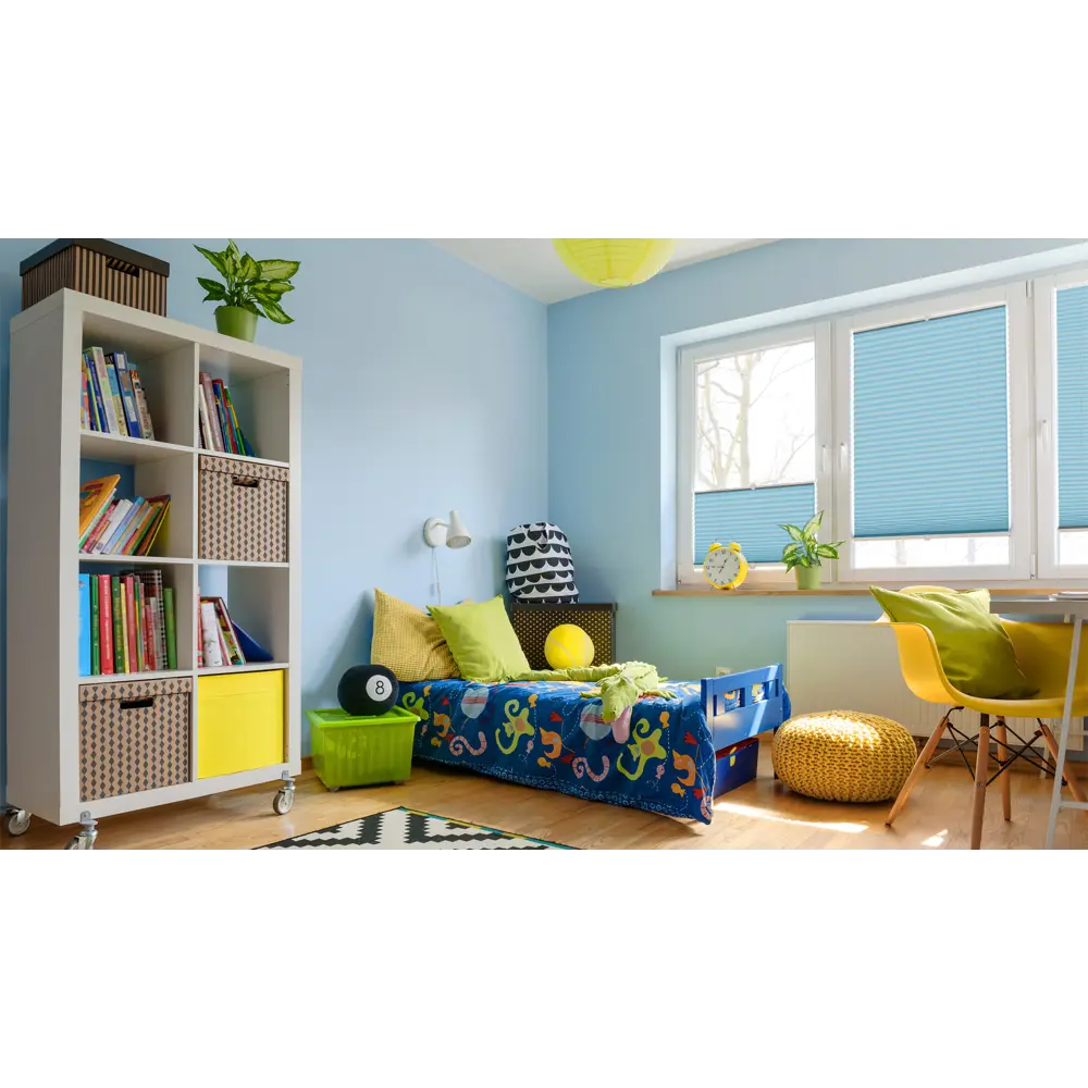 Штора плиссе «Плайн», 65х160 см, текстиль, цвет бирюзовый Santreyd STLM-2166018 - Вид №5