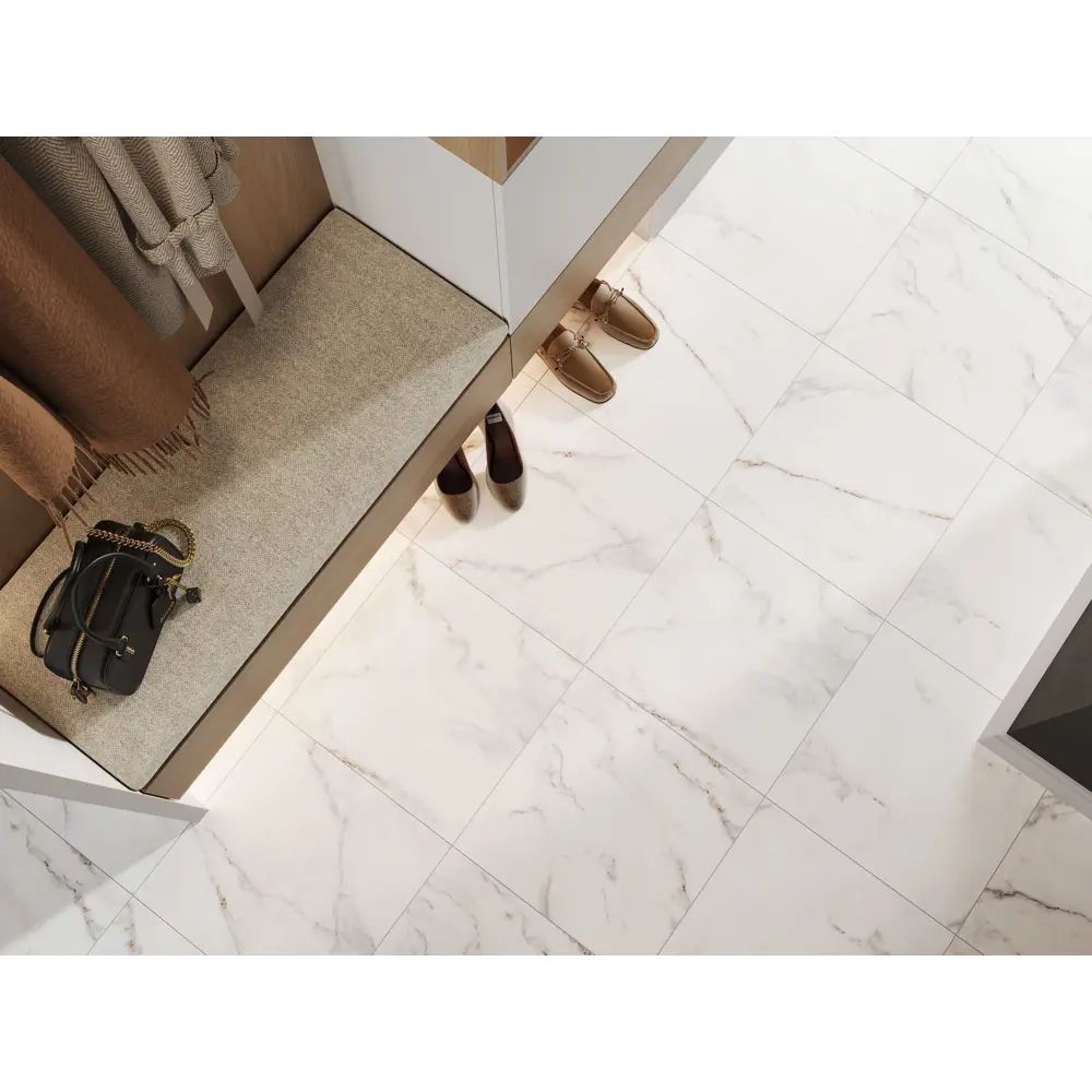 Atlantic Керамогранит мраморный белый 42×42 см для пола и стен 89440504 Santreyd STLM-1583062 - Вид №5
