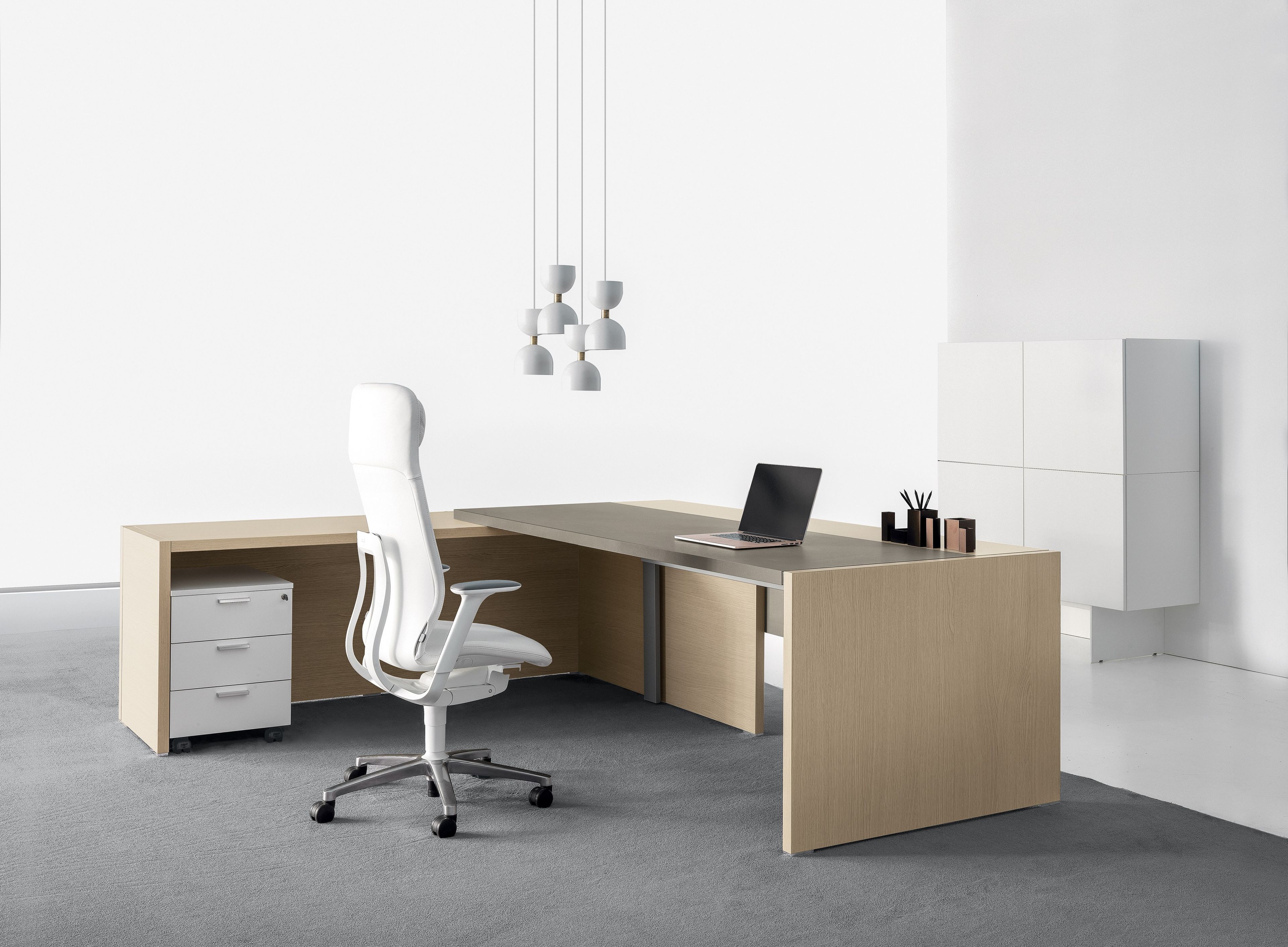 Секционный угловой стол из дерева с ящиками DVO Оксфорд ARCH-00063889 - Вид №3