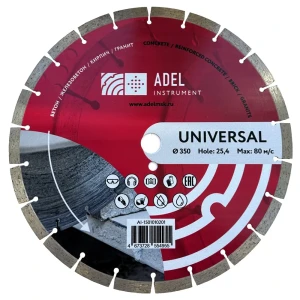 91851229 Диск алмазный по бетону Adel Instrument Universal AI-1501010201 сегментный 350x25.4x3.2 мм STLM-1497320