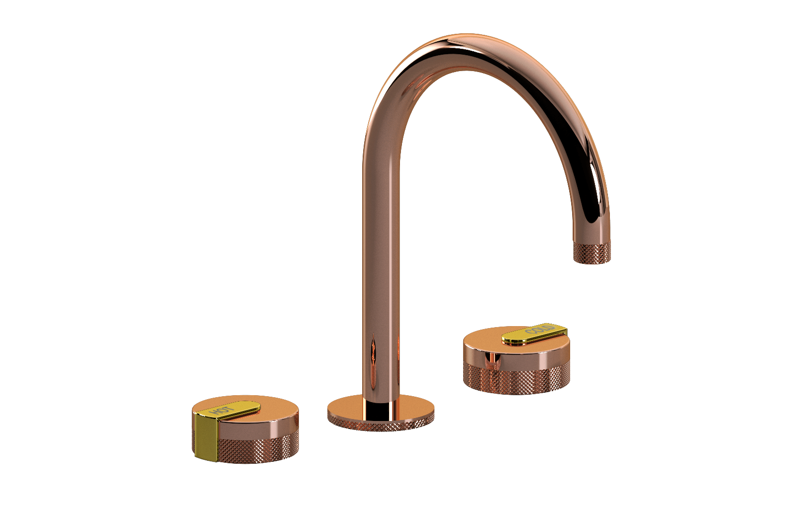 E-11512-R1RG-L1PB-RG Смеситель для умывальника на 3 отвертия GRAFF MOD+