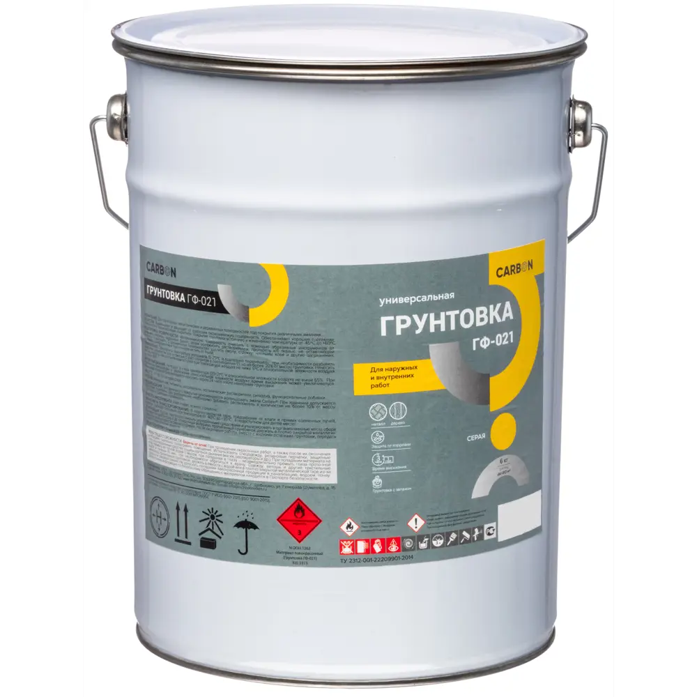 Грунтовка ГФ-021 Carbon серая 6 кг STLM-2135578 - Вид №1