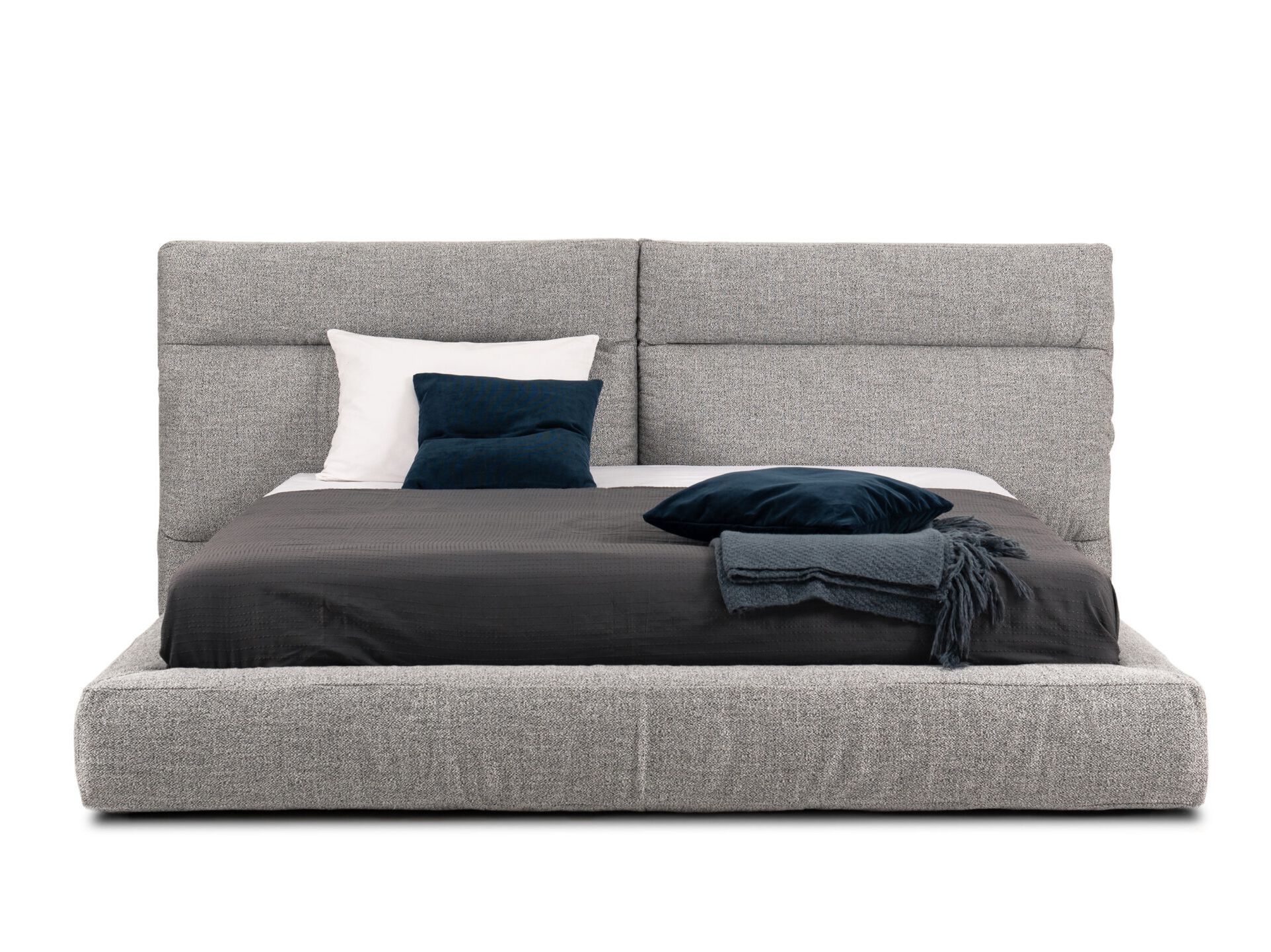 Двуспальная кровать для хранения ткани с мягким изголовьем Nobonobo PETER ARCH-00141200