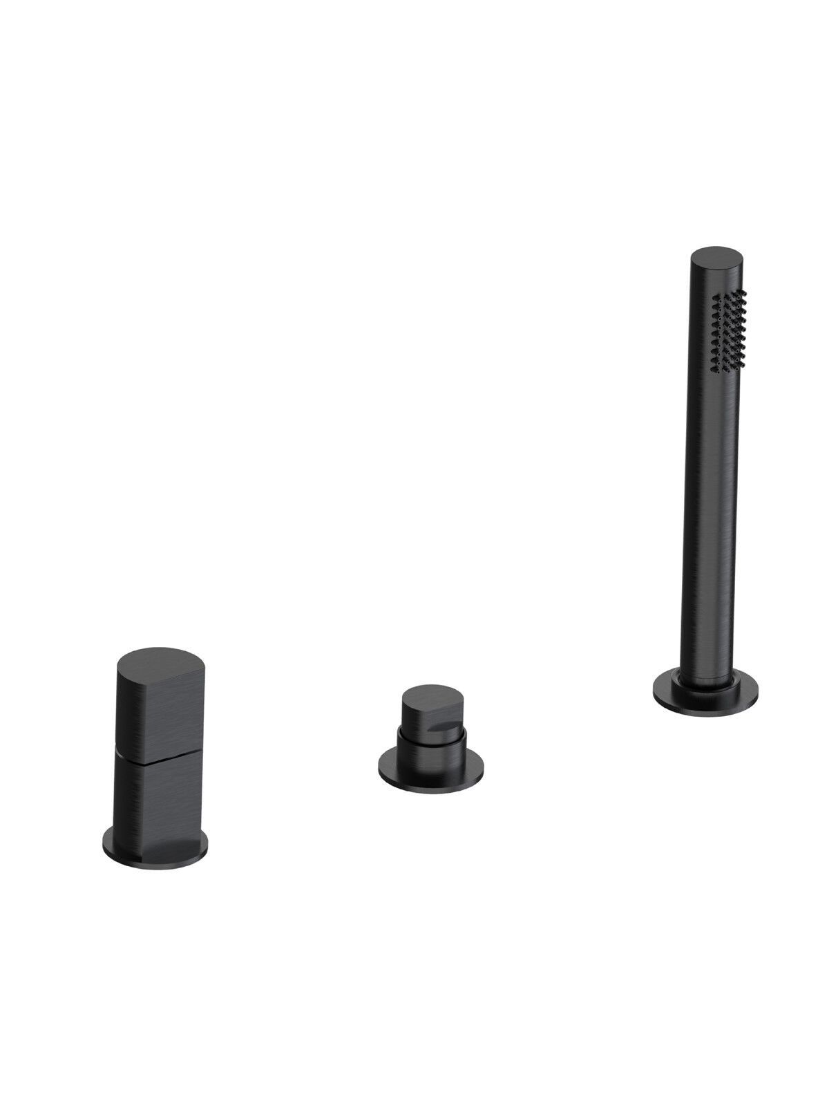 Смеситель для ванны с 3 отверстиями из нержавеющей стали с ручным душем Rubinetterie Frattini Borgia ARCH-00105090 - Вид №2