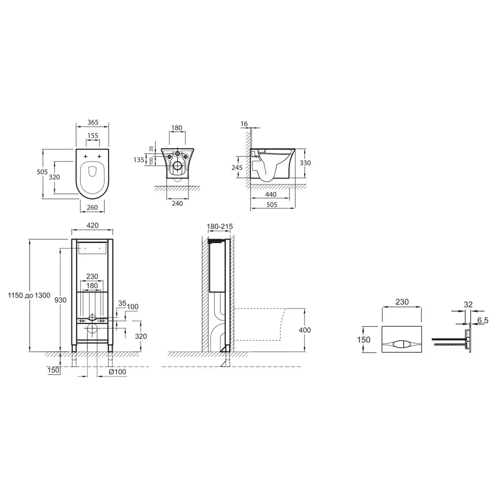 Комплект инсталляция Jacob Delafon с унитазом Henry безободковый с микролифтом клавиша цвет хром STLM-2173834 - Вид №3