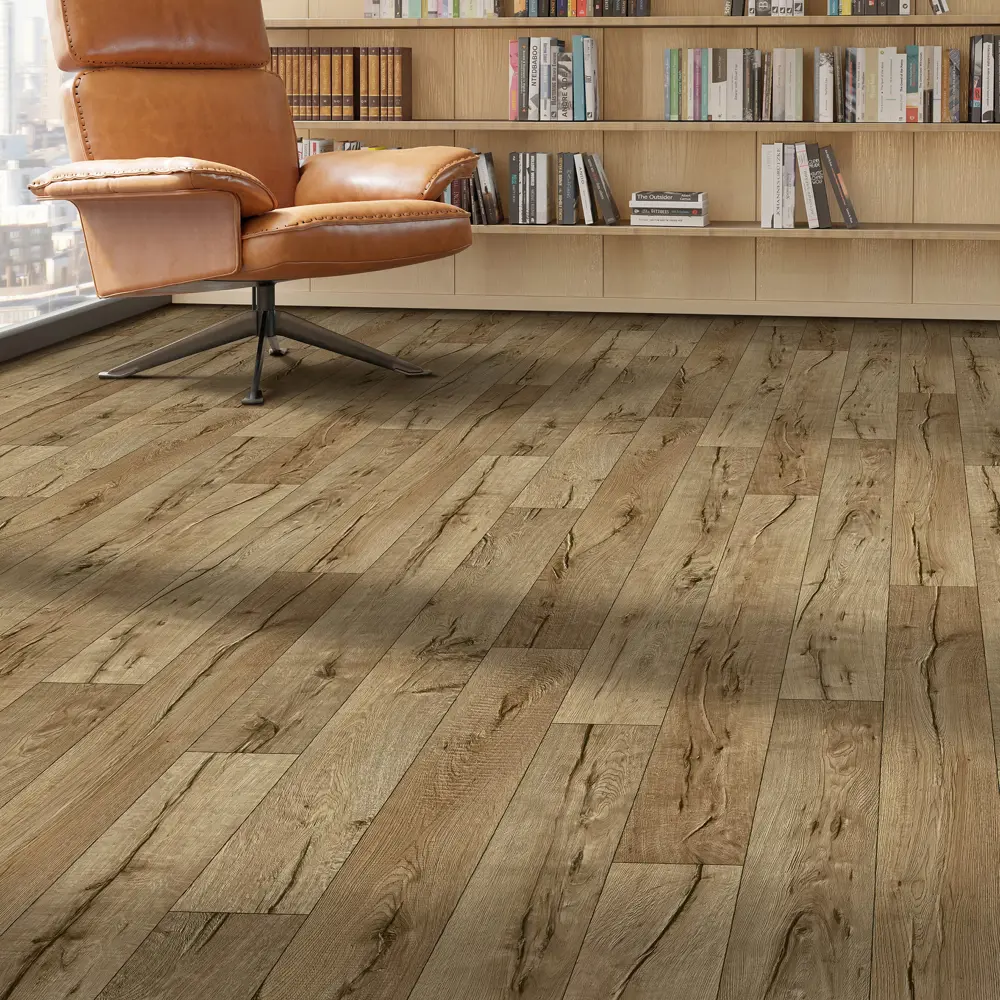 Линолеум полукоммерческий KREAFORTA «Фландрия» 32 класс 2 м - коричневый под дерево 89436092 STLM-1579704