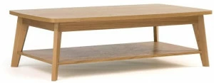 Woodman Прямоугольный журнальный столик из фанерованной древесины с журнальной полкой Kensal