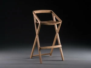 Artisan Барный стул из массива дерева с подставкой для ног  Bcg7xxyy