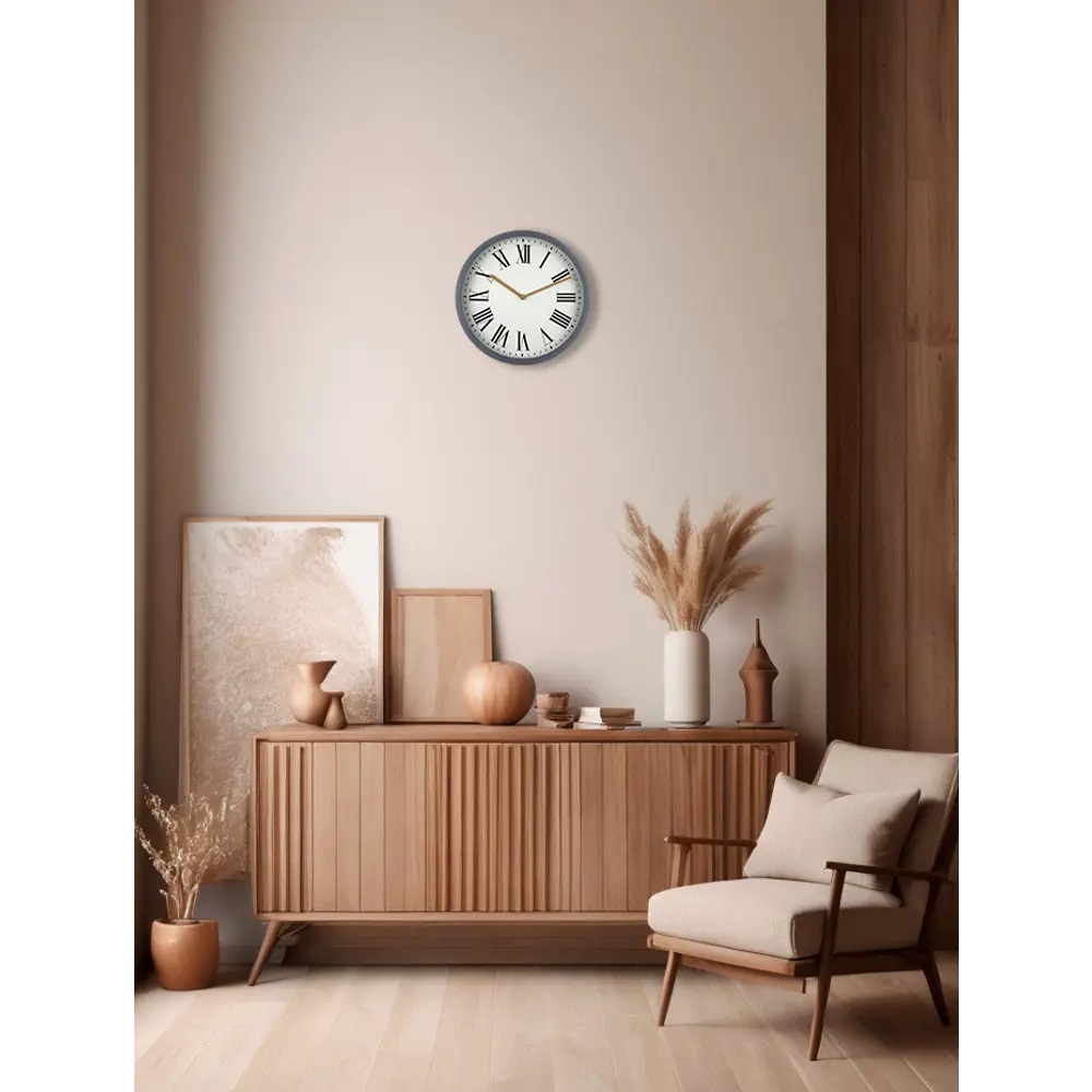 TROYKATIME Настенные часы с римским циферблатом в бело-серых тонах 89408016 STLM-1568674 - Вид №8