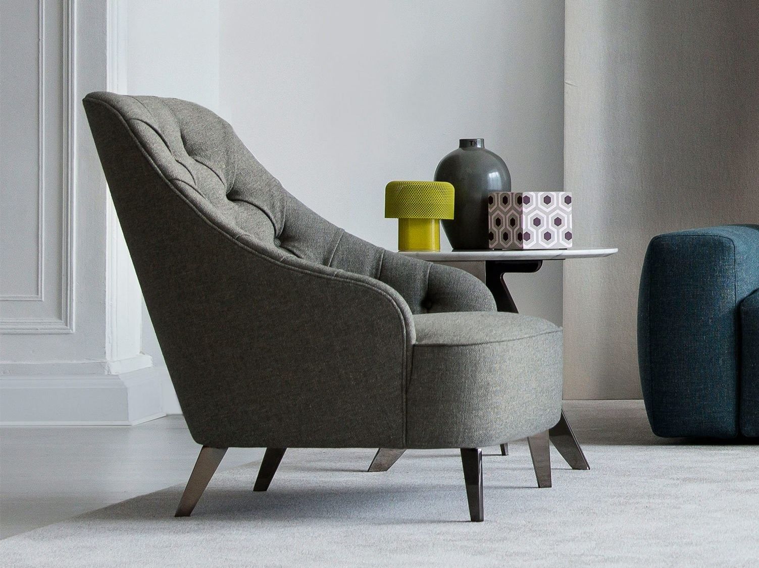 Кресло capitonné из ткани BertO EMILIA ARCH-00147981 - Вид №2