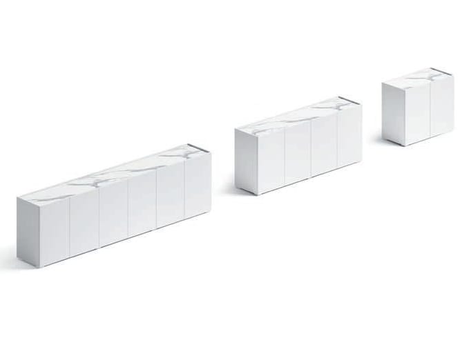 Низкий офисный шкаф из ДСП с распашными дверями FANTONI MEET UP ARCH-00130411