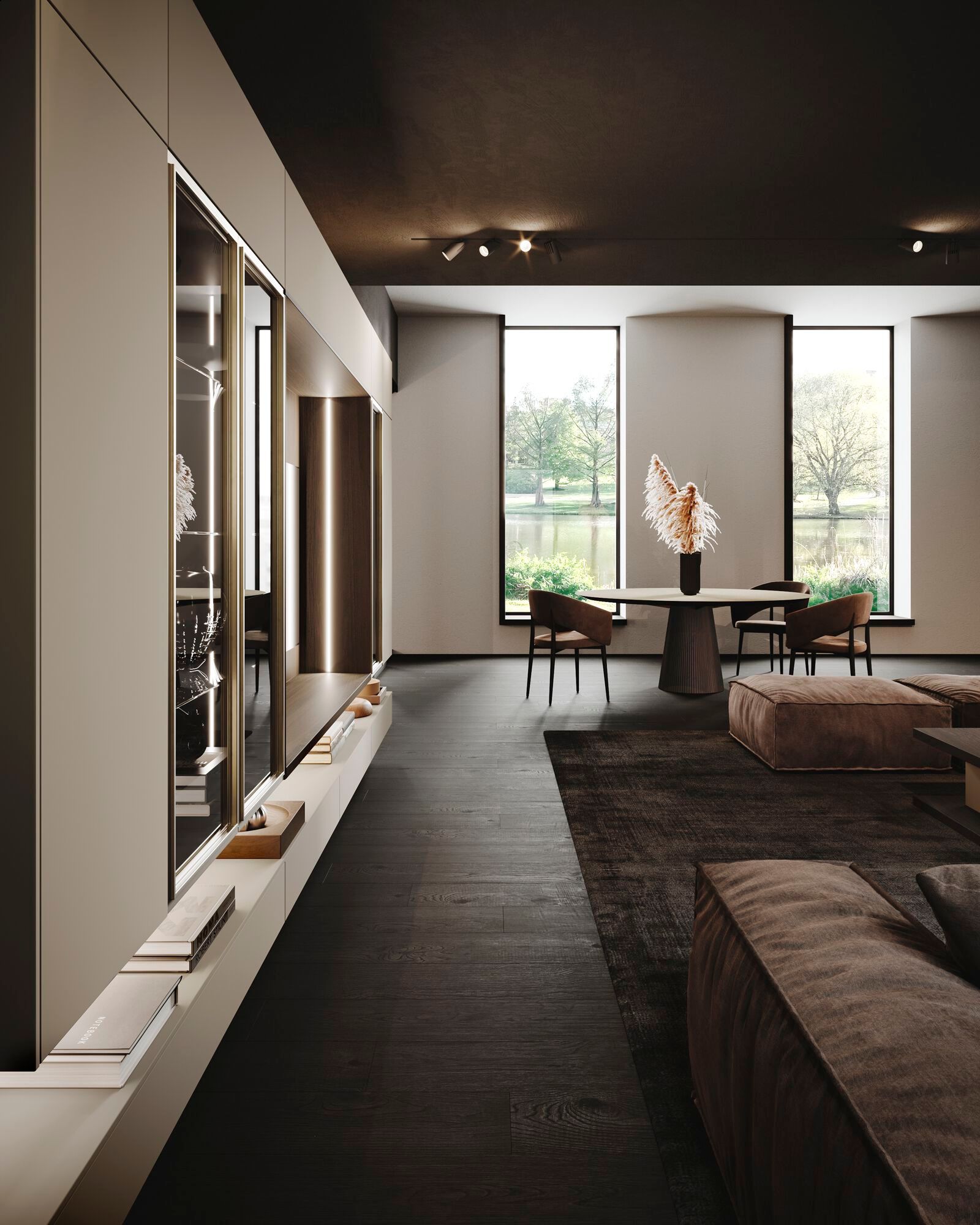 Оборудованная стена установленная с ТВ-стойкой Guzzini & Fontana House of Horn ARCH-00143461 - Вид №2