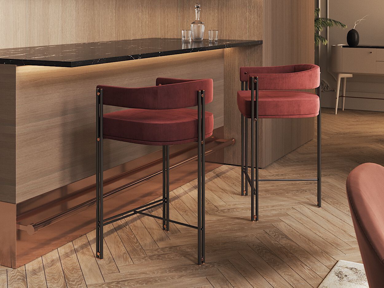 Тканевый барный стул PRADDY Natur ARCH-00143437