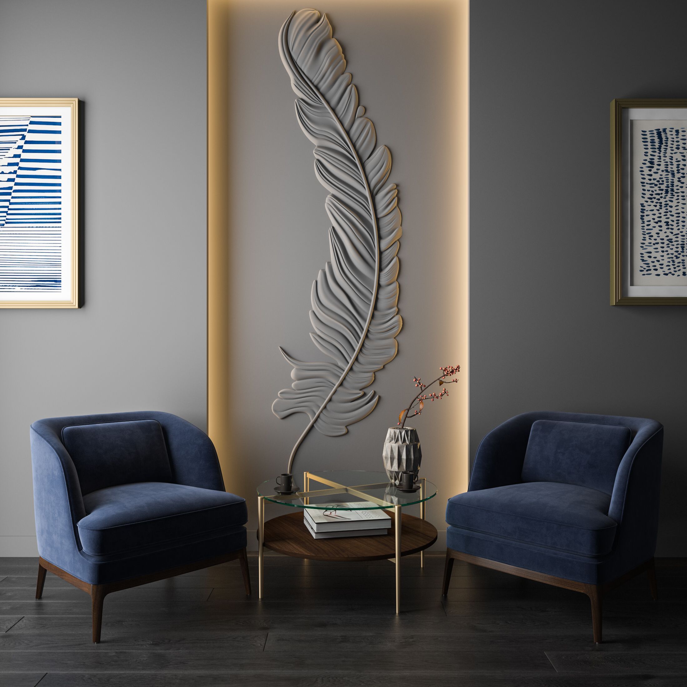 Трехмерная декоративная гипсовая панель WallDeco Pano ARCH-00095760 - Вид №1