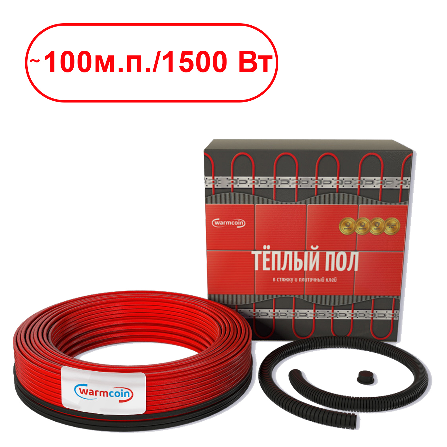 91084258 Нагревательный кабель для теплого пола Universal 100 м 1500 Вт STLM-0475820 WARMCOIN