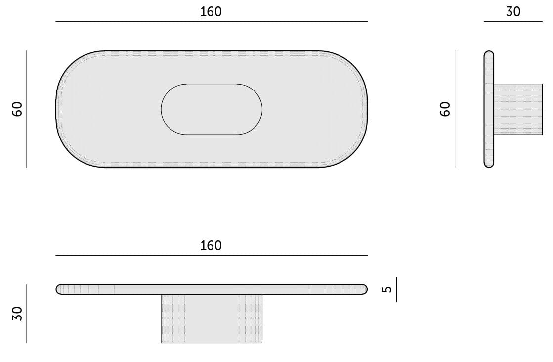 Гостиная МДФ прямоугольный низкий журнальный столик Punto Zero Franca e Allegra ARCH-00141957 - Вид №5