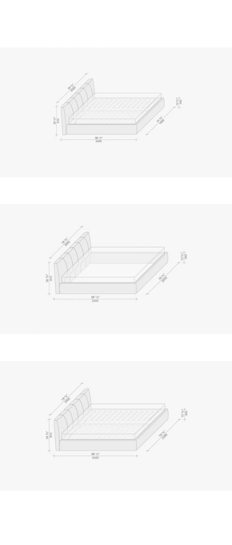 Мягкая кровать из ткани Lema Warp ARCH-00057759 - Вид №2