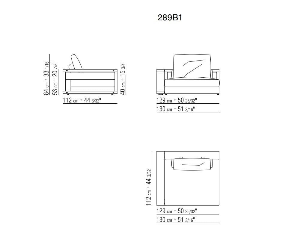 Тканевый садовый диван с основанием iroko Flexform Hamptons ARCH-00106860 - Вид №4