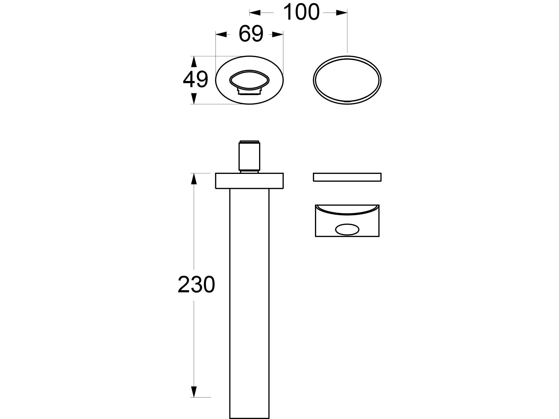 Настенный однорычажный смеситель для раковины GUGLIELMI RUBINETTERIE AG ARCH-00107651 - Вид №2