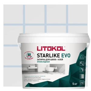 91038543 Затирка Litokol L0485310004 Starlike Evo S.300 Azzurro Pastello 5.30кг STLM-1433486