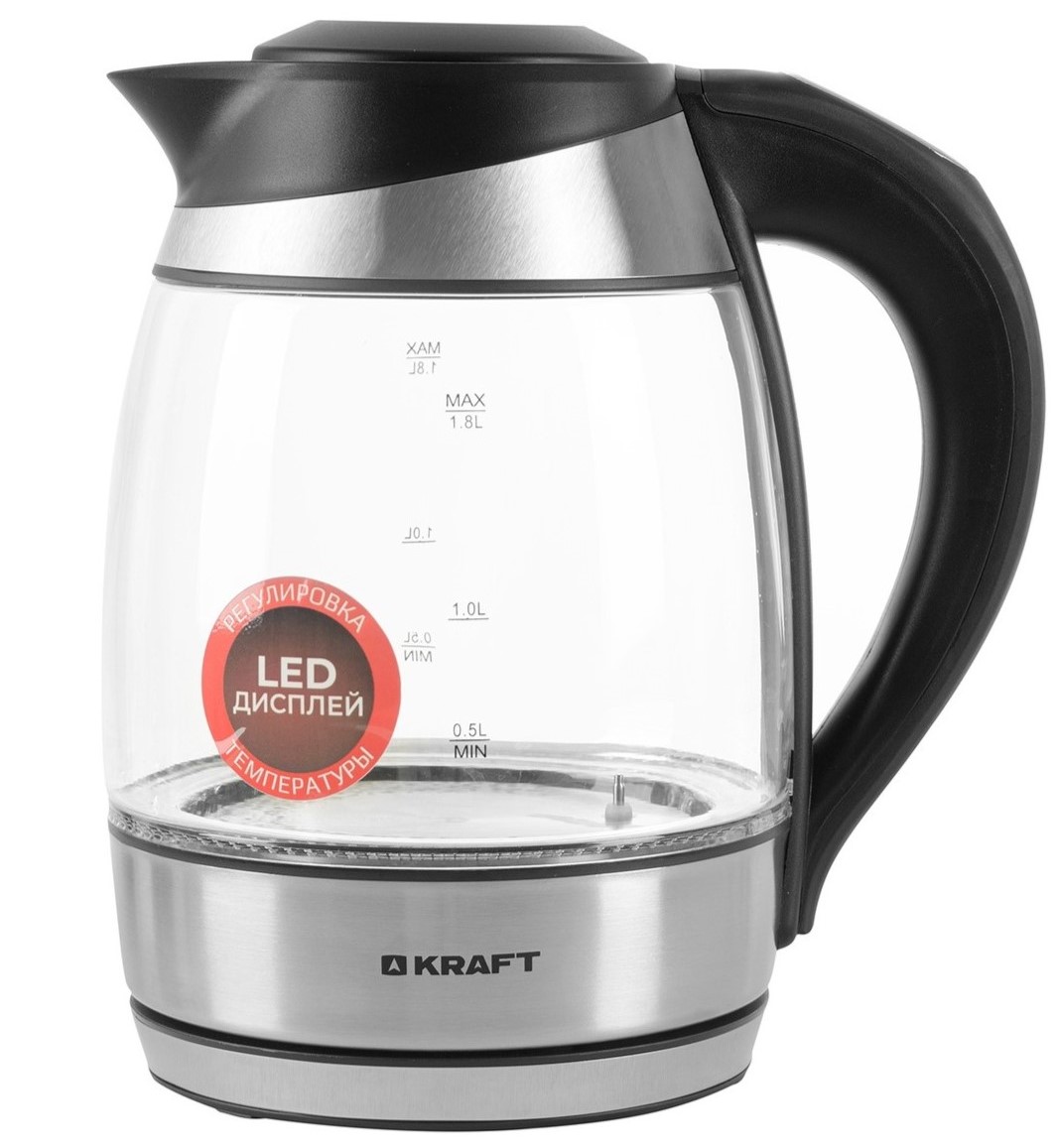 9052794 Электрочайник KRAFT KF-KG1804DBL черный STDN-0120858