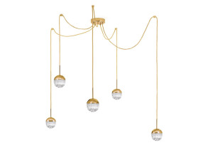 Латунь и Кристалл подвесной светильник