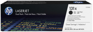 CF210XD 131x black dual pk lj toner cartridge HP