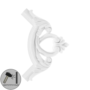 Угловой элемент полиуретан Decomaster 97012-6 белый 25 мм 2 шт