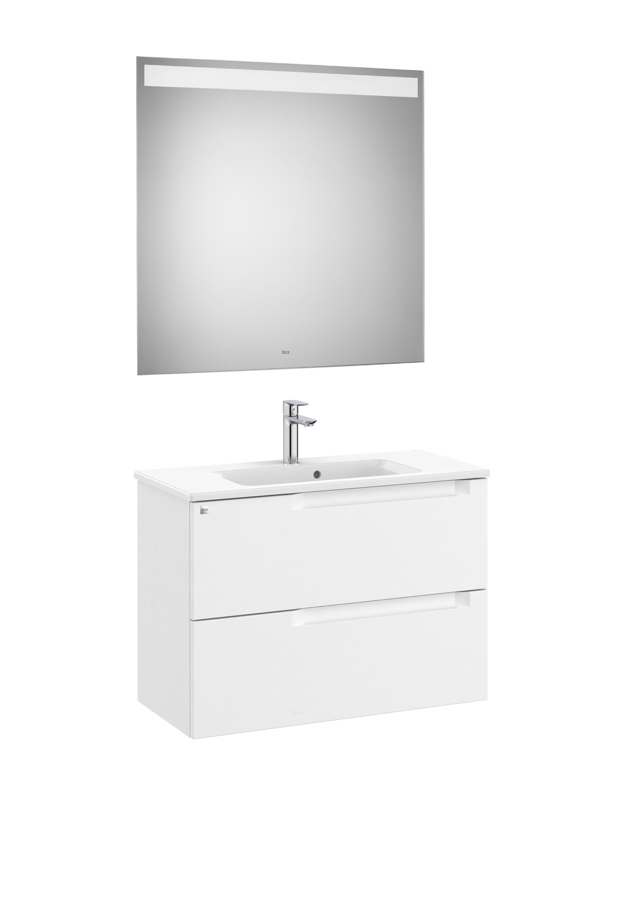 Деревянный подвесной умывальник с зеркалом Roca UNIK A85182 / A85183 / A85184 ARCH-00019858 - Вид №14