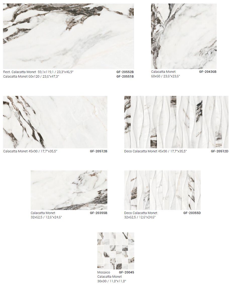 Мраморный эффект глазурованного керамогранита/напольного покрытия Gayafores CALACATTA MONET ARCH-00043023 - Вид №5